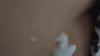 Nutting on sleeping wife after watching her naughty hotwife videos