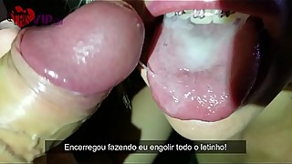 Cristina Almeida no Gloryhole 5 filme 2, o corno do marido filma enquanto é_ humilhado por ela, o fã_ Fá_bio entra na cabine, mete na bucetinha e no cuzinho, e depois faz ela engolir todo o leitinho.