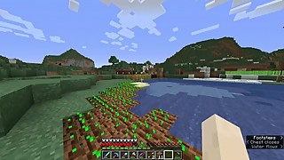 Playing Minecraft while Mommy Gets Fucked Hard